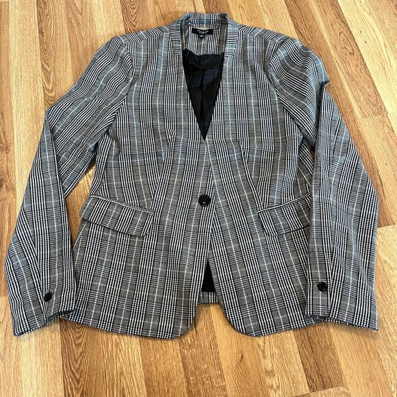 Premise Studio Plaid Blazer 6 Tailored Preppy Academia old money office siren - Picture 4 of 12